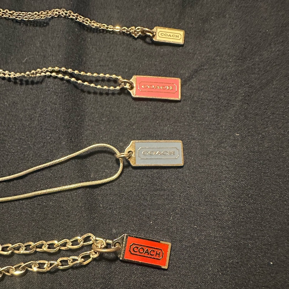 Coach Women's Gold and Multicolor Key Holders